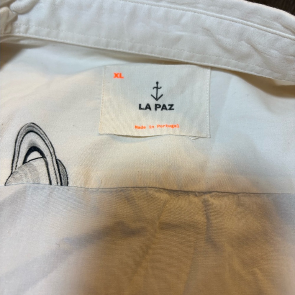 La Paz Alegre Printed Shirt in Saturn Size XL $250 SOLD OUT ONLINE - Picture 9 of 10
